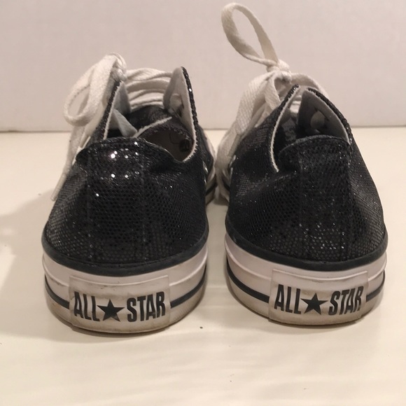 Converse Shoes - Converse Black Sequined Sneakers Size 6